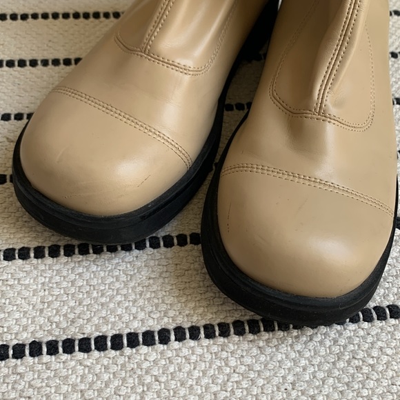 Charles & Keith Round Toe Zip-Up Ankle Boots Sand Size 6/EU36 - Picture 8 of 13
